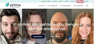 skjermdump av hjemmeside