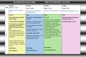Bilde av sommerplan